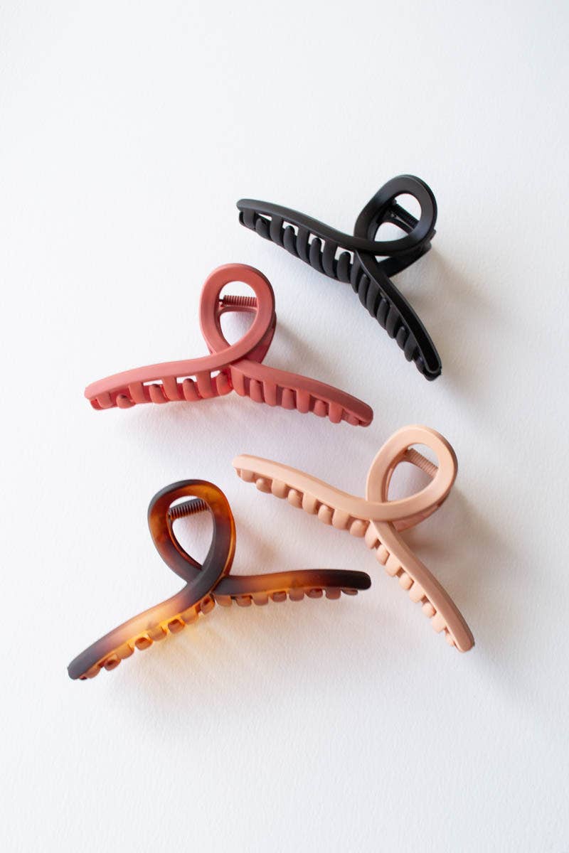 5 Inch Matte French Twist Hair Clip: Blush