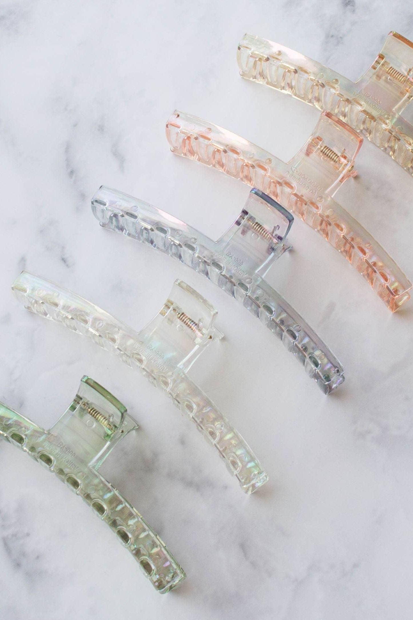 Della T Bone Hologram Hair Claw Clip: Mustard