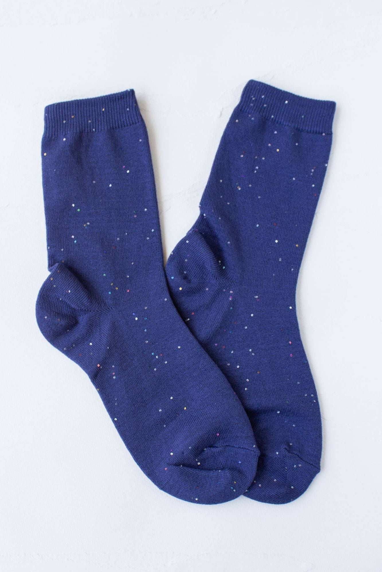 Women's Holiday Glitter Socks: Red