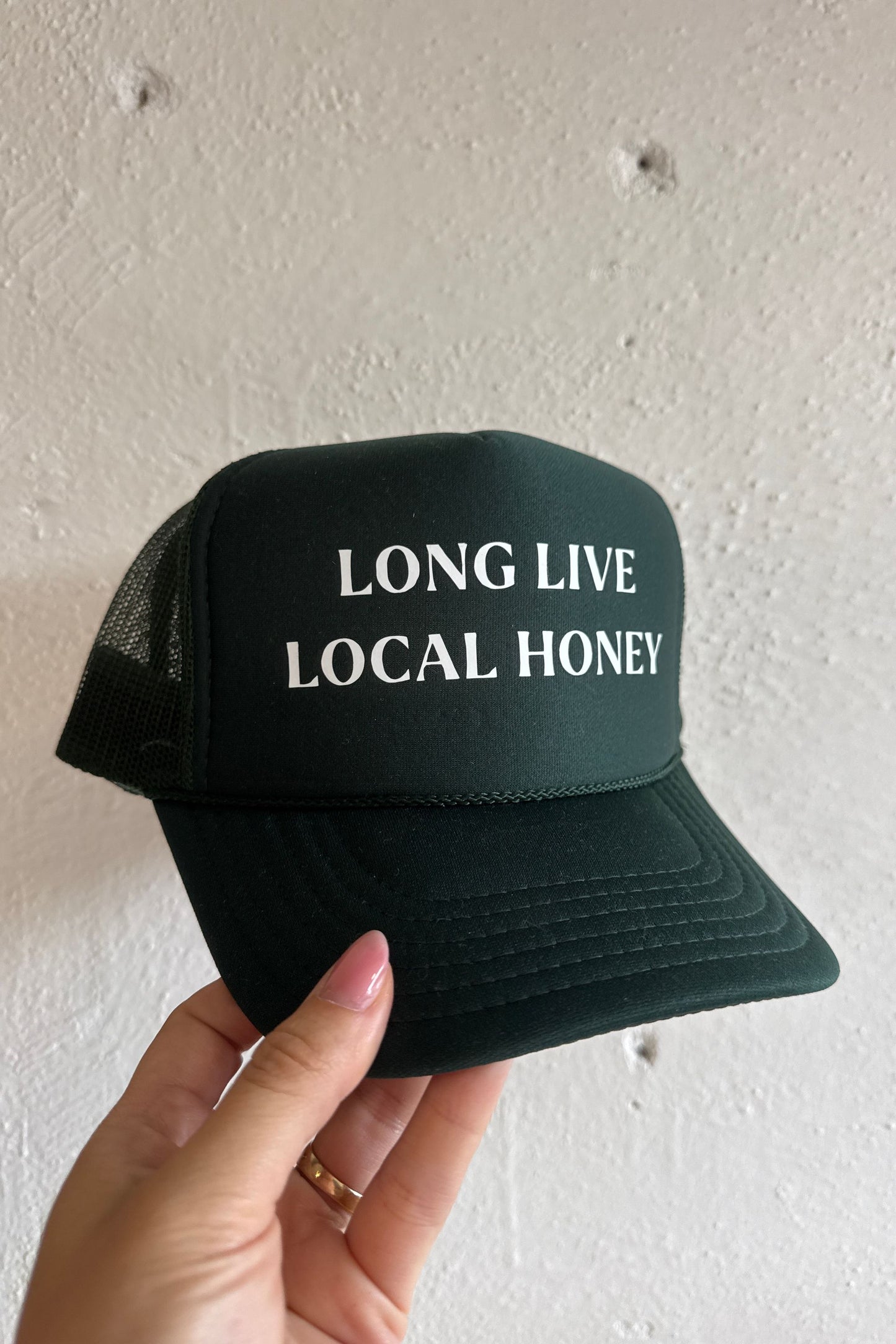 Custom Trucker - Long Live! - Dark Green & White