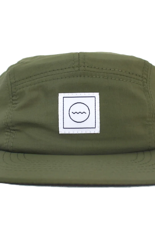 Waterproof Five-Panel Hat in Moss