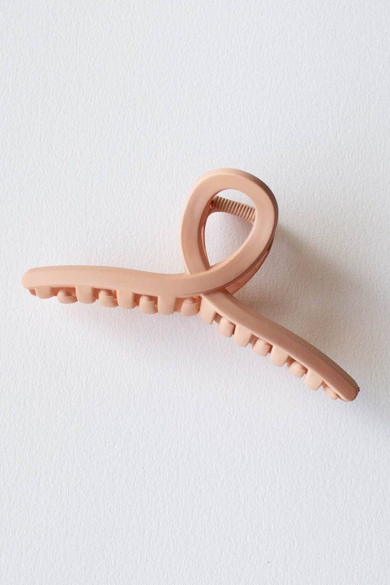 5 Inch Matte French Twist Hair Clip: Blush