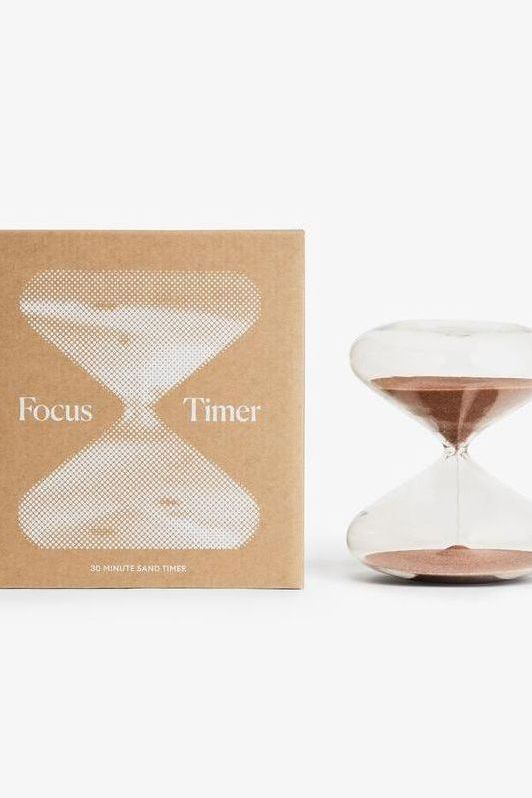 Mindful Focus Hourglass 30 Minutes, Glass Sand Timer