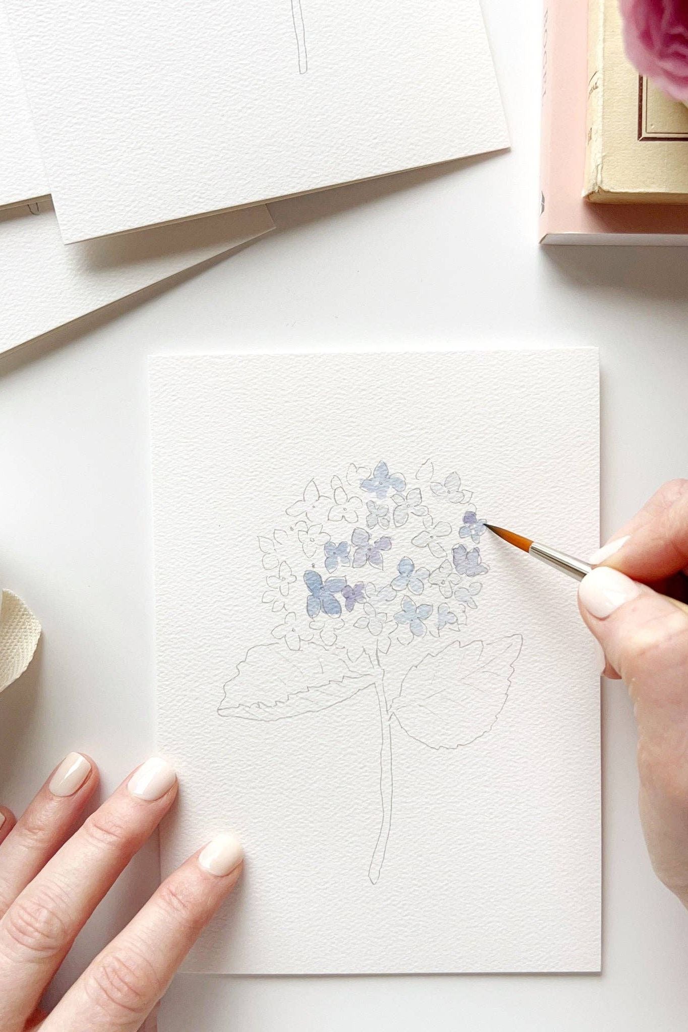 Garden Flowers Paintable Notecards