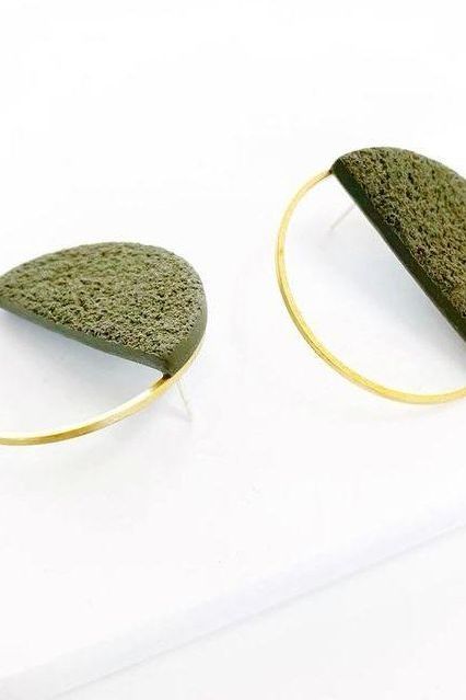 Polymer Clay Stud Earrings. Celeste in Down To Earth