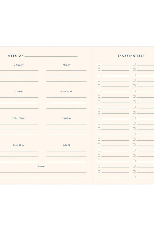 Scattered Flowers Meal Planner: Sky Blue