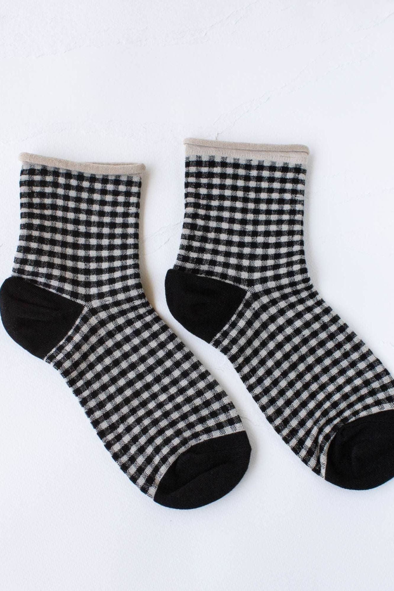 Picnic Mid Crew Socks: Oatmeal Brown