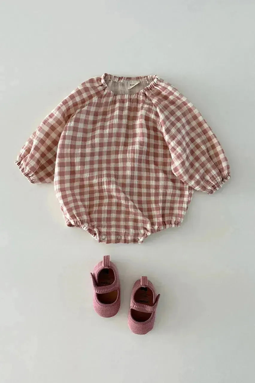 Heart & Plaid Bubble Onsie