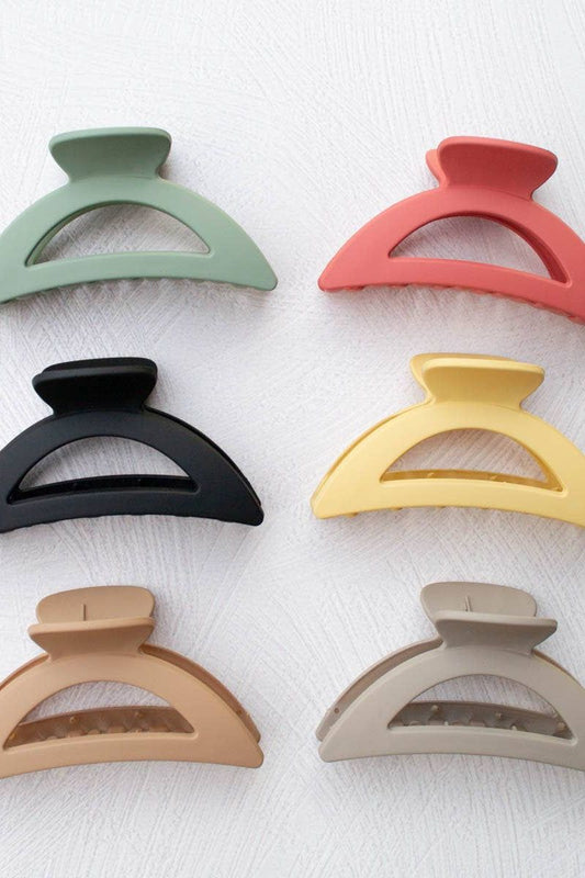 Solid Matte Dix Cup Hair Clip: Brick