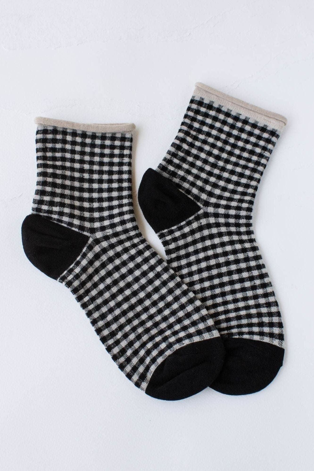Picnic Mid Crew Socks: Oatmeal Brown