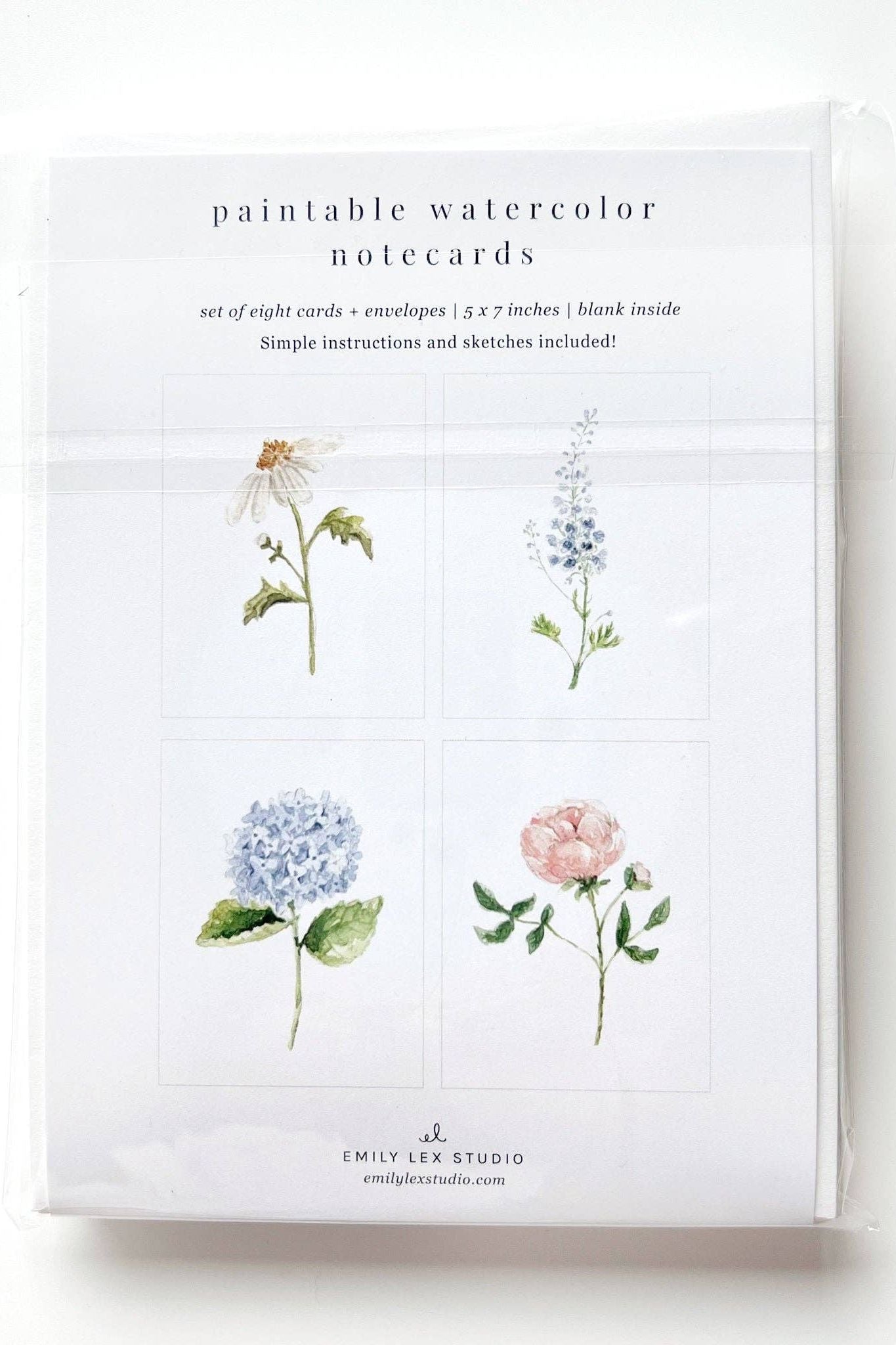 Garden Flowers Paintable Notecards