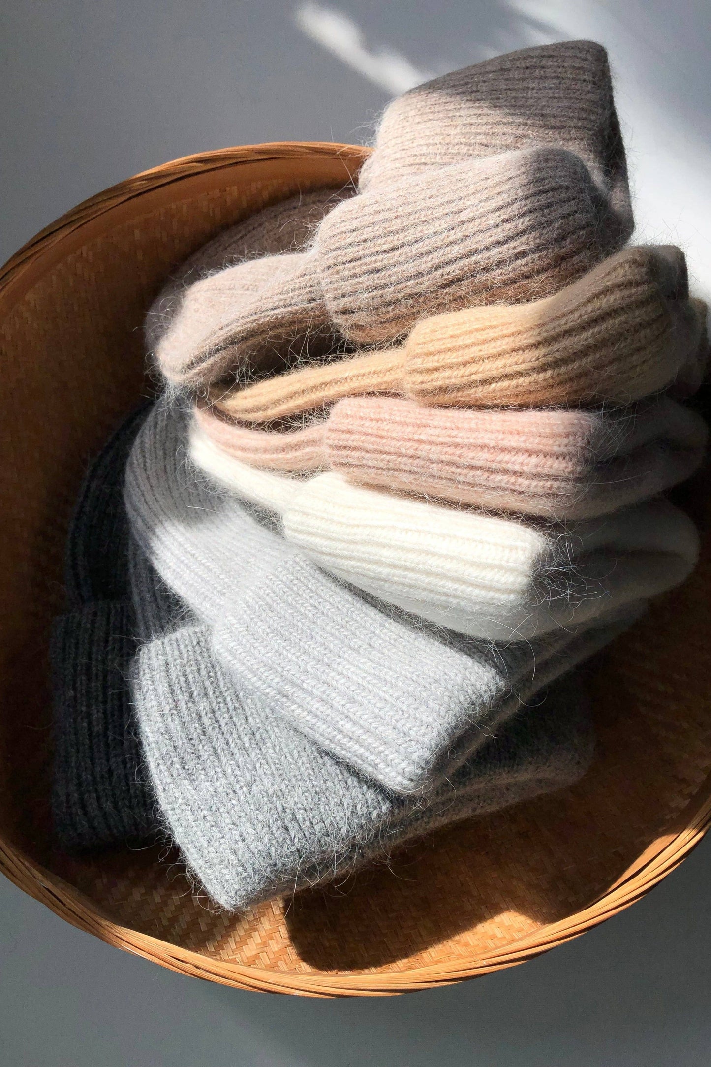 2025 ROYAL ANGORA BEANIE: Mid gray