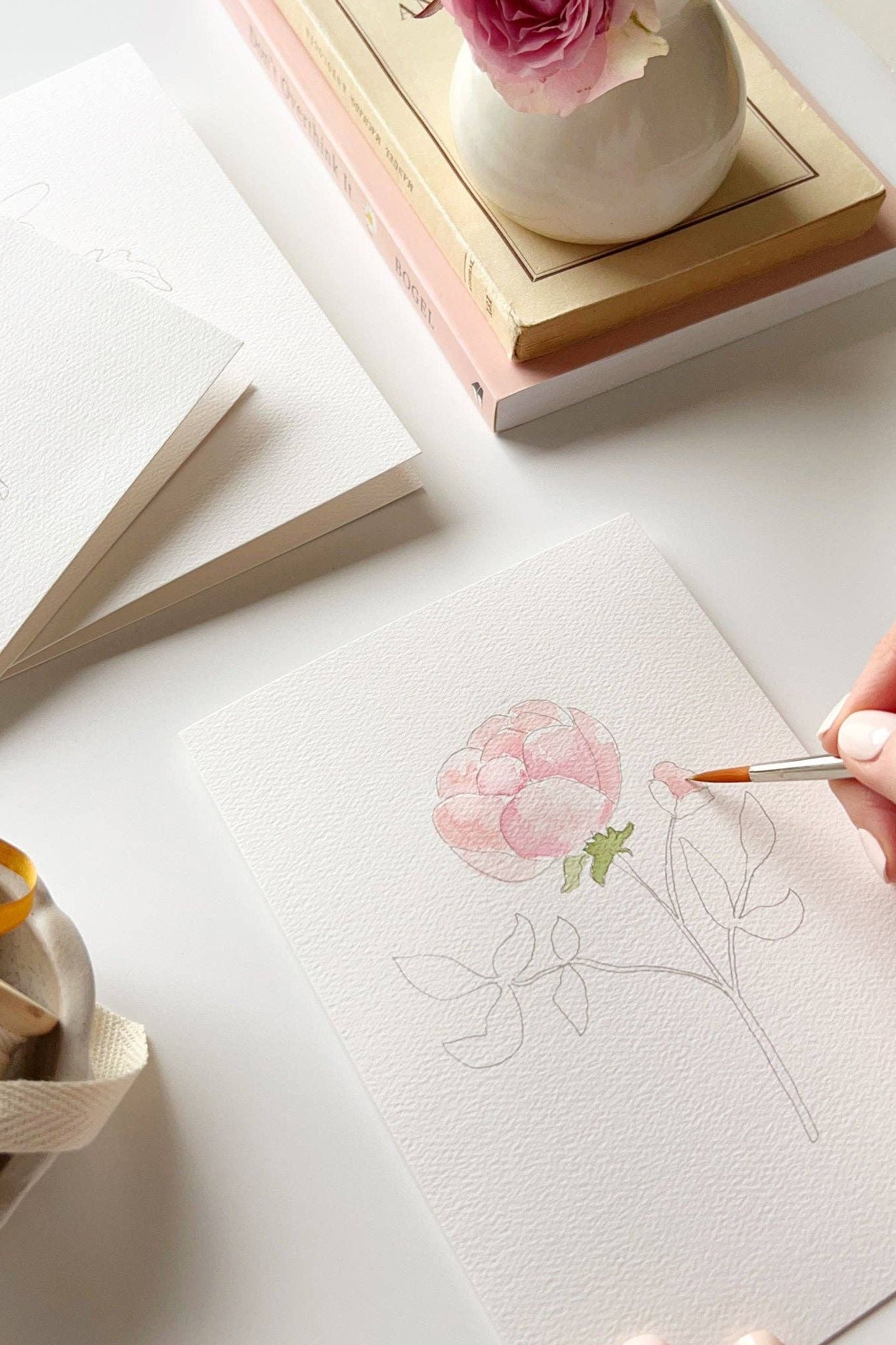 Garden Flowers Paintable Notecards