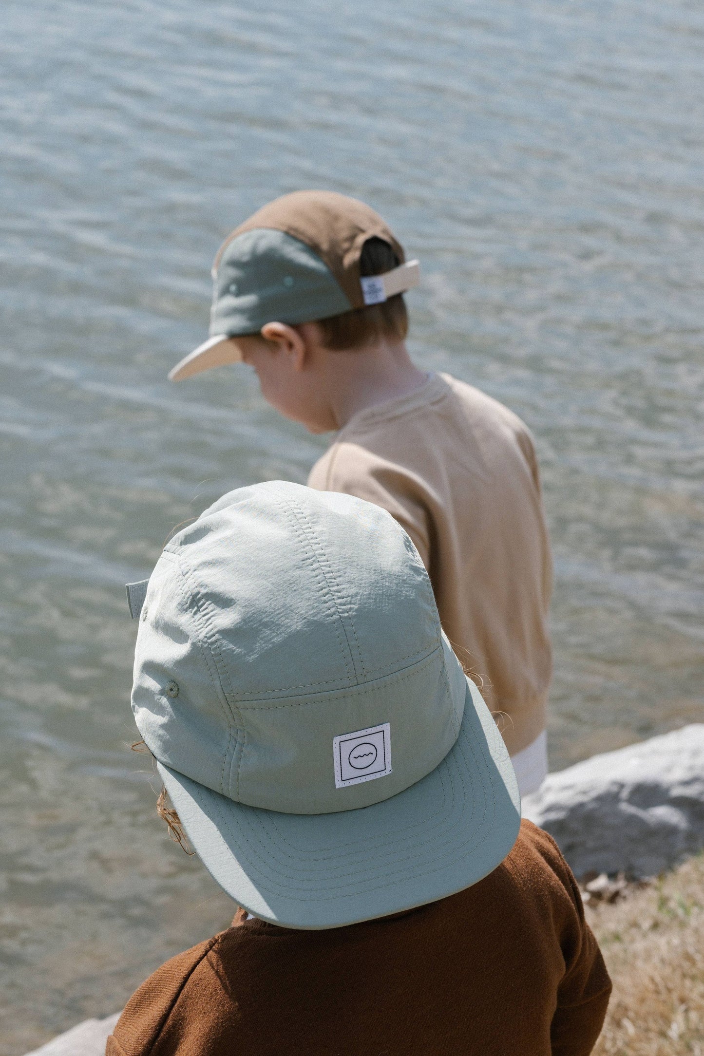 Waterproof Five-Panel Hat in Sea Foam: Size 1