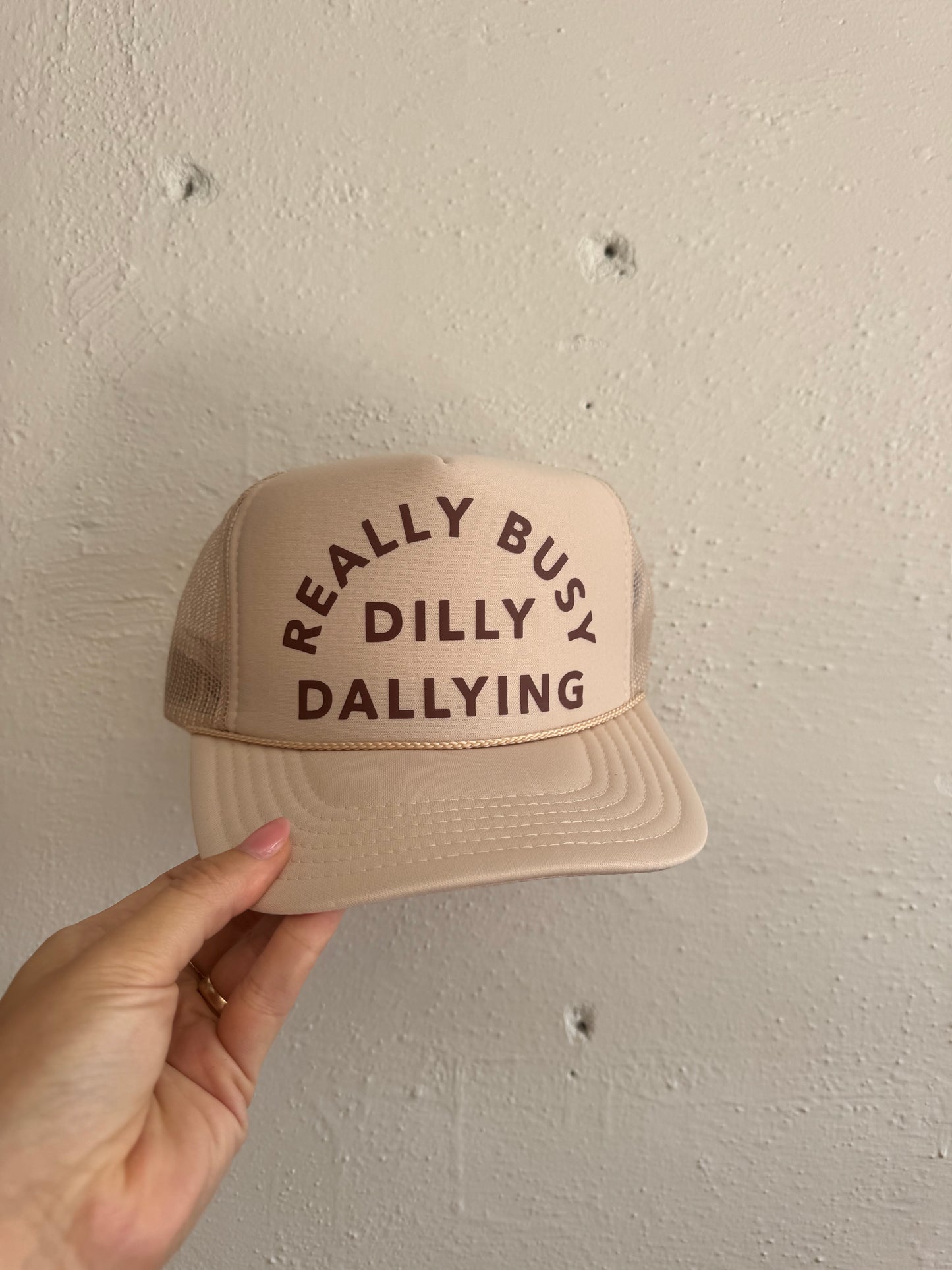 Custom Trucker - Dilly Dallying - Tan & Brown