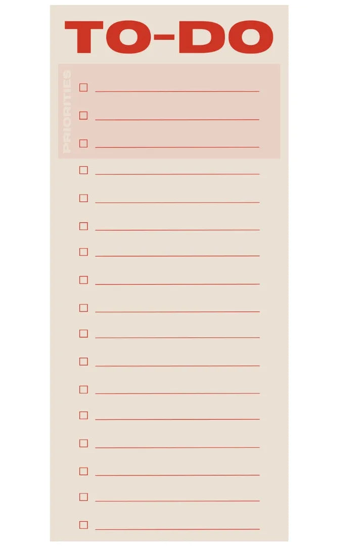 To-Do List Pad - Pink/Red Pink/Red