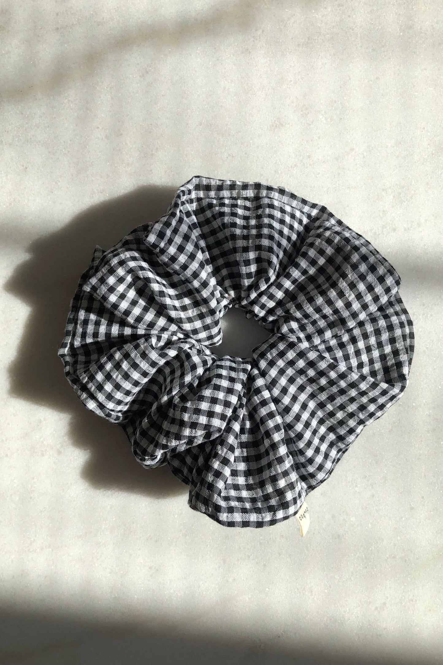 MINI GINGHAM SCRUNCHIES - neutral: Sand 🏝 / Everyday small size