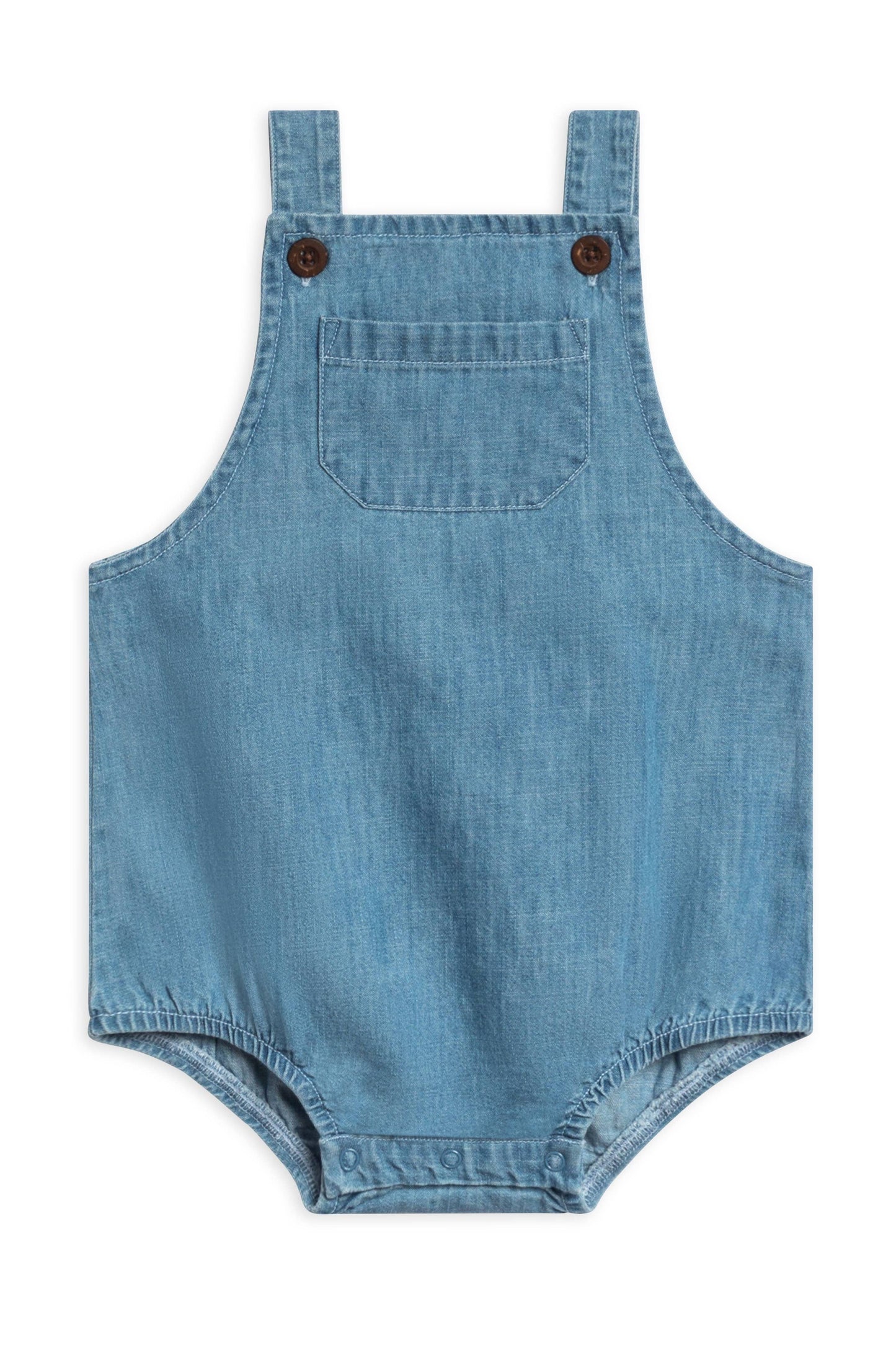 Organic Baby & Kids Noe Chambray Bubble Overall: 0-3M