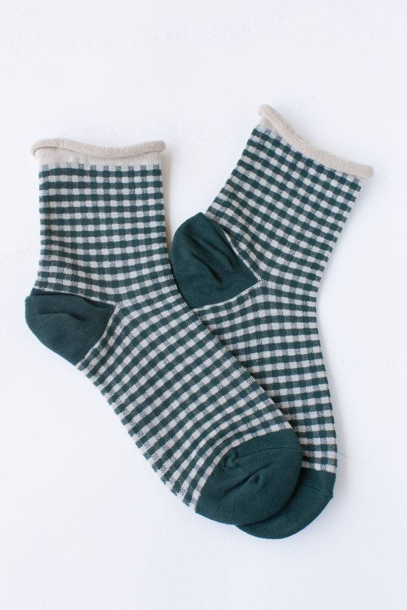 Picnic Mid Crew Socks: Oatmeal Brown