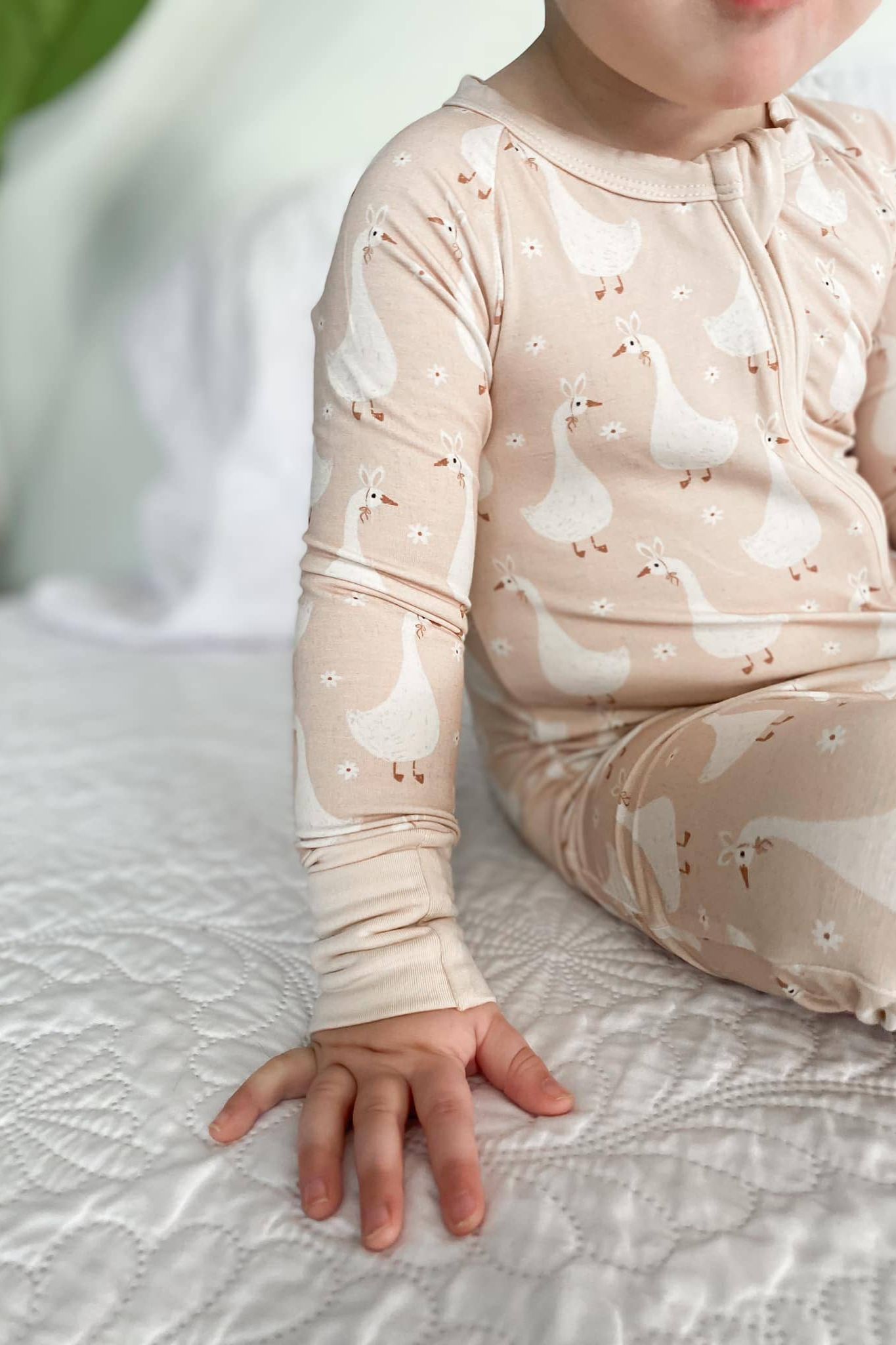 Silly Goose on the Loose Bamboo Zippy Romper