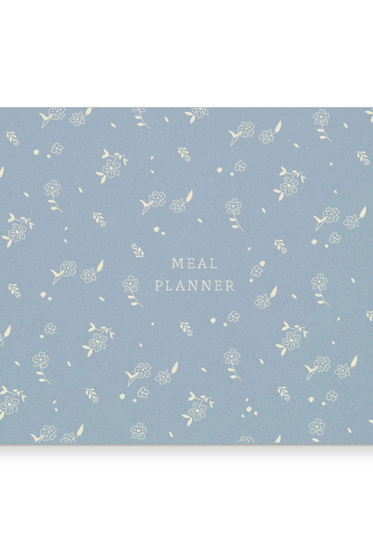 Scattered Flowers Meal Planner: Sky Blue