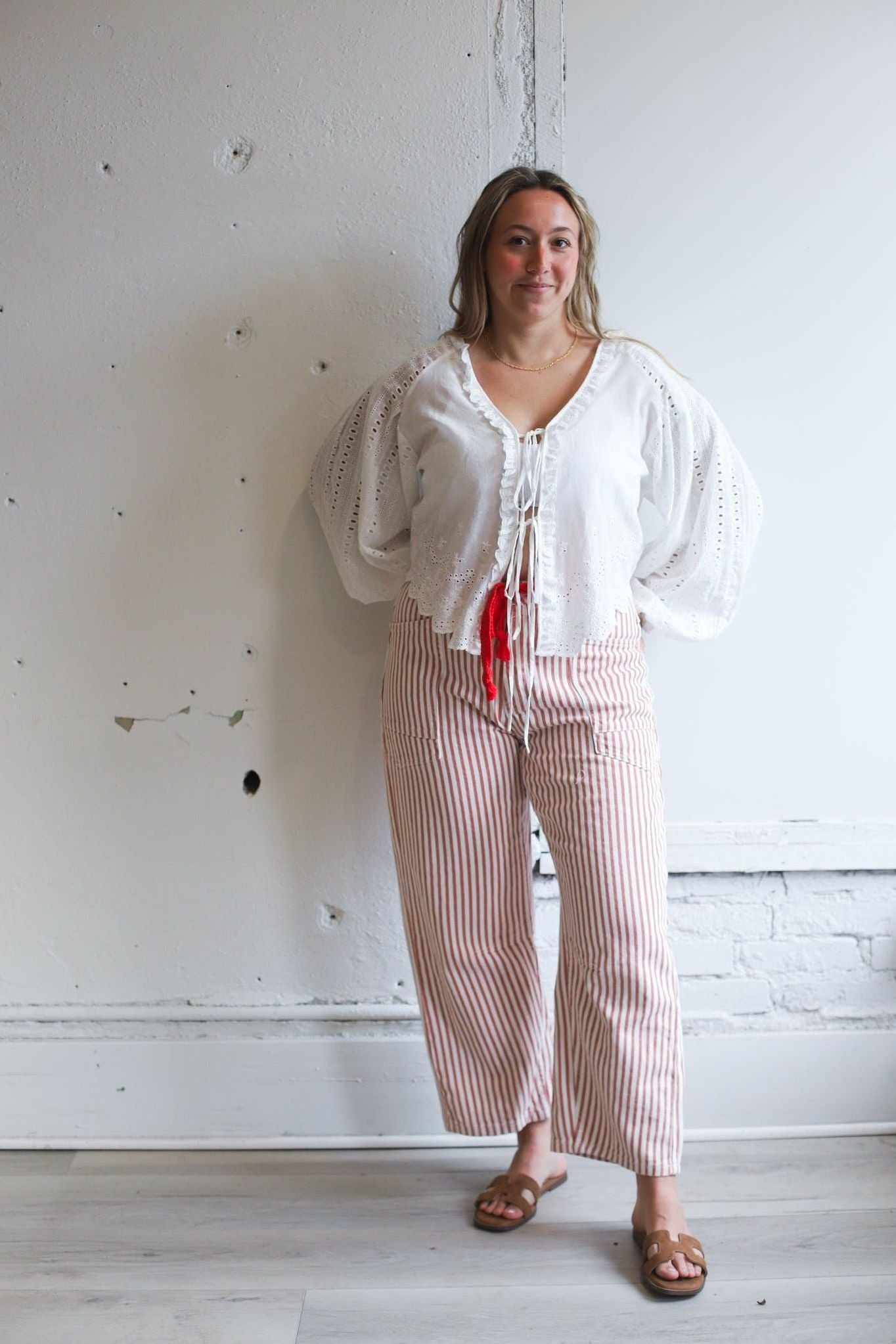 Savannah Tie Jeans - Rust