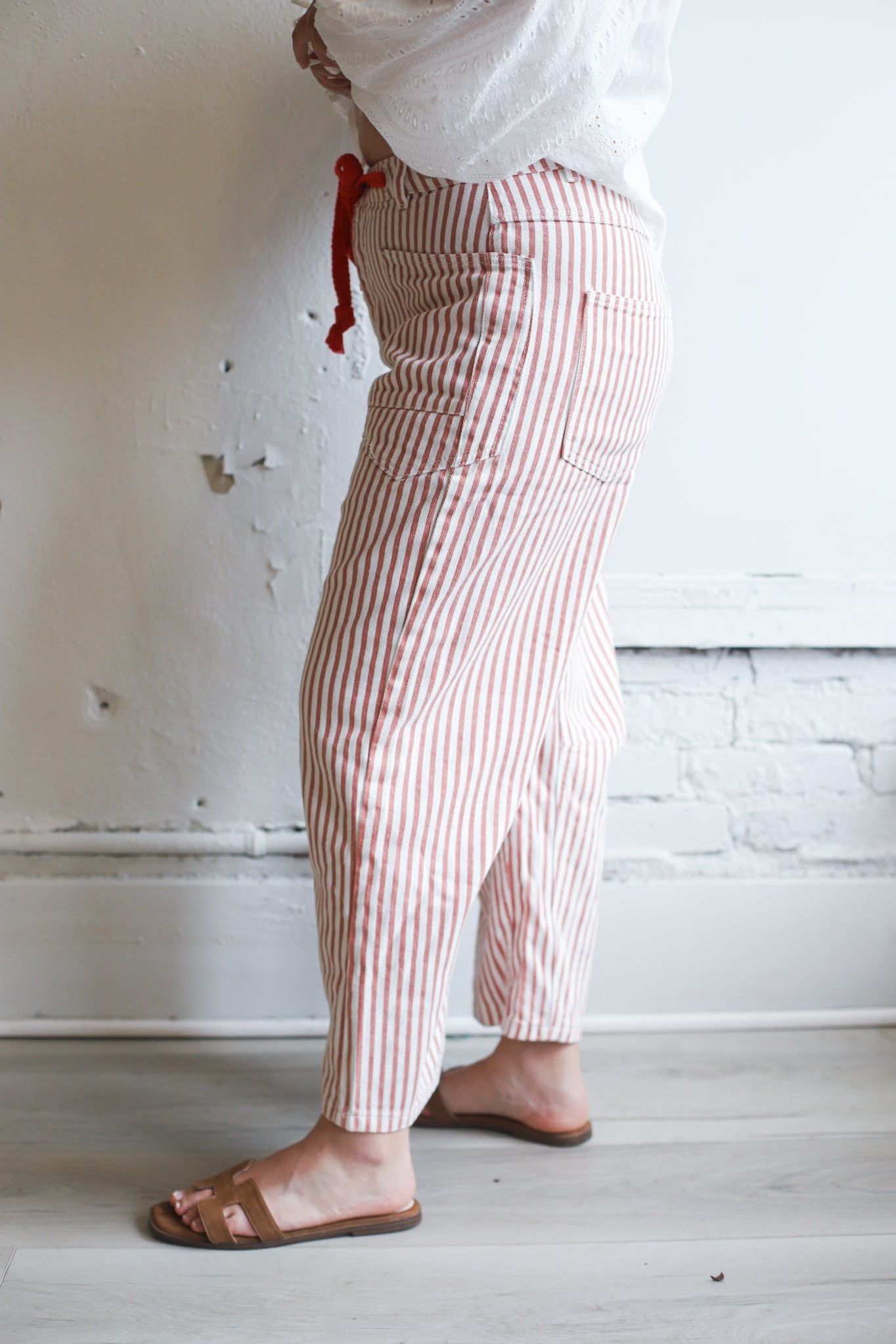 Savannah Tie Jeans - Rust