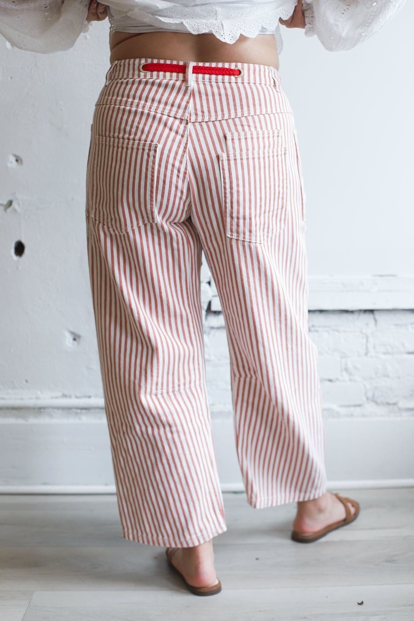 Savannah Tie Jeans - Rust