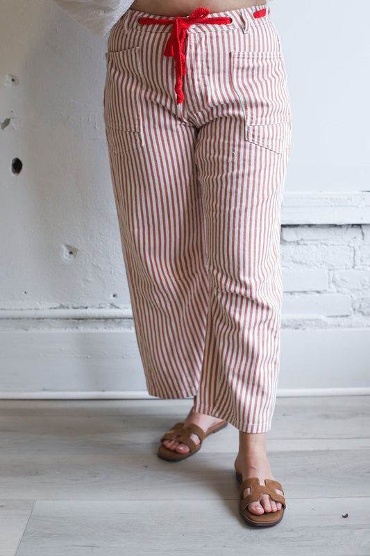 Savannah Tie Jeans - Rust