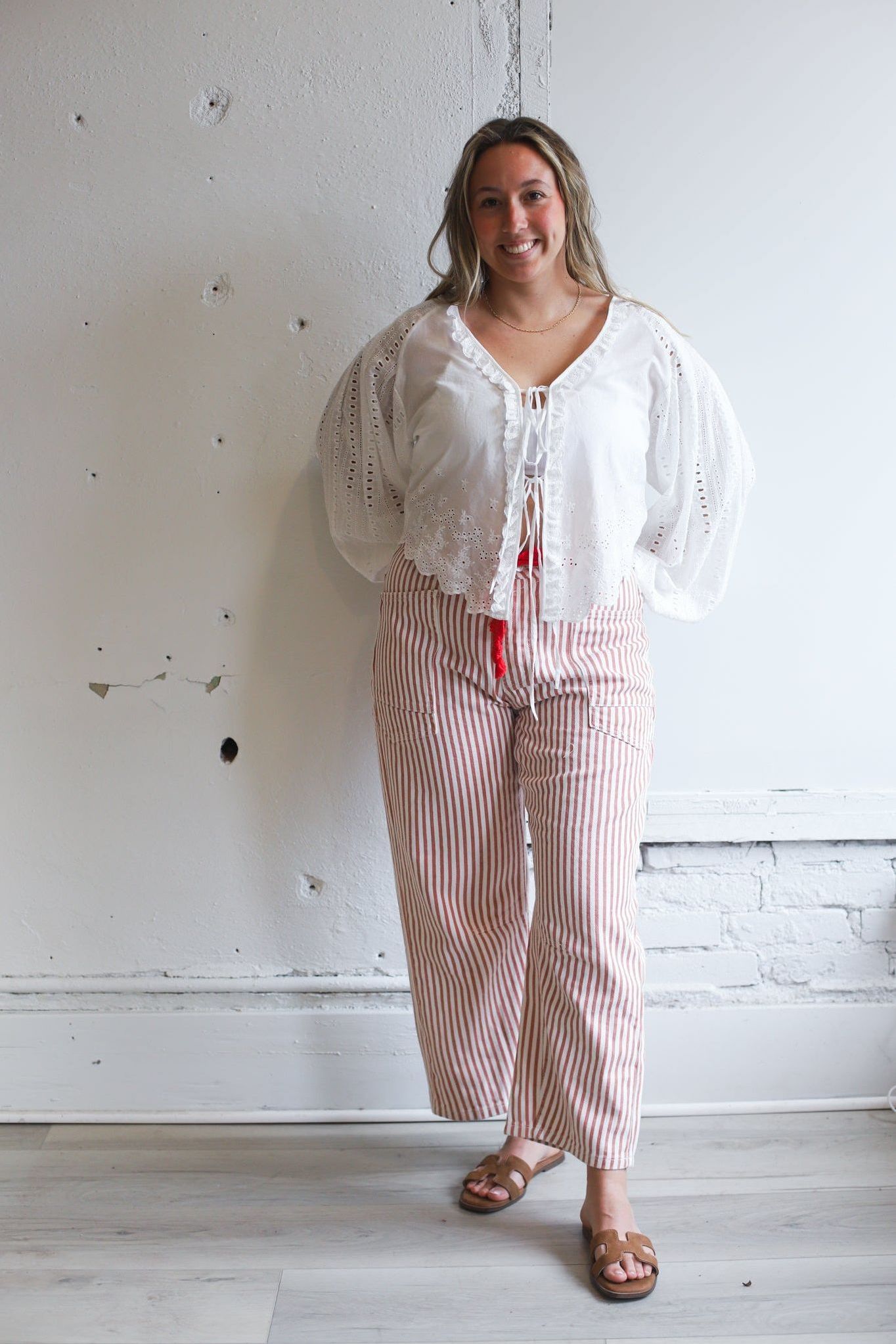 Savannah Tie Jeans - Rust