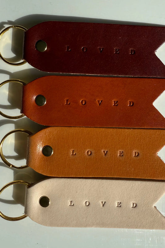 Twin Sparrow Keychain | LOVED (flag)