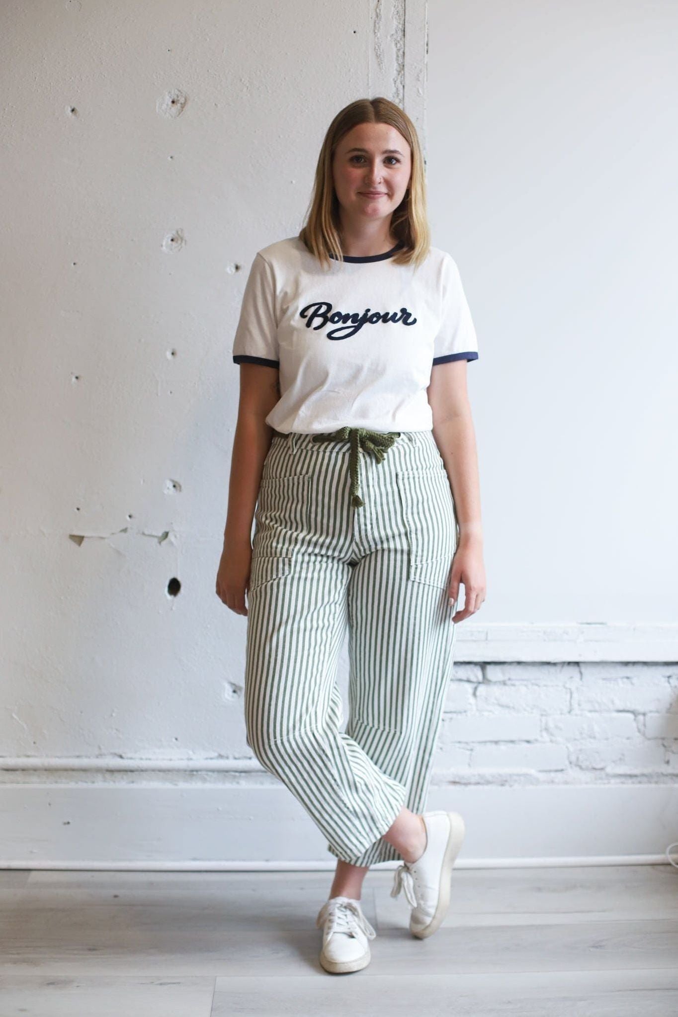 Savannah Tie Jeans - Olive