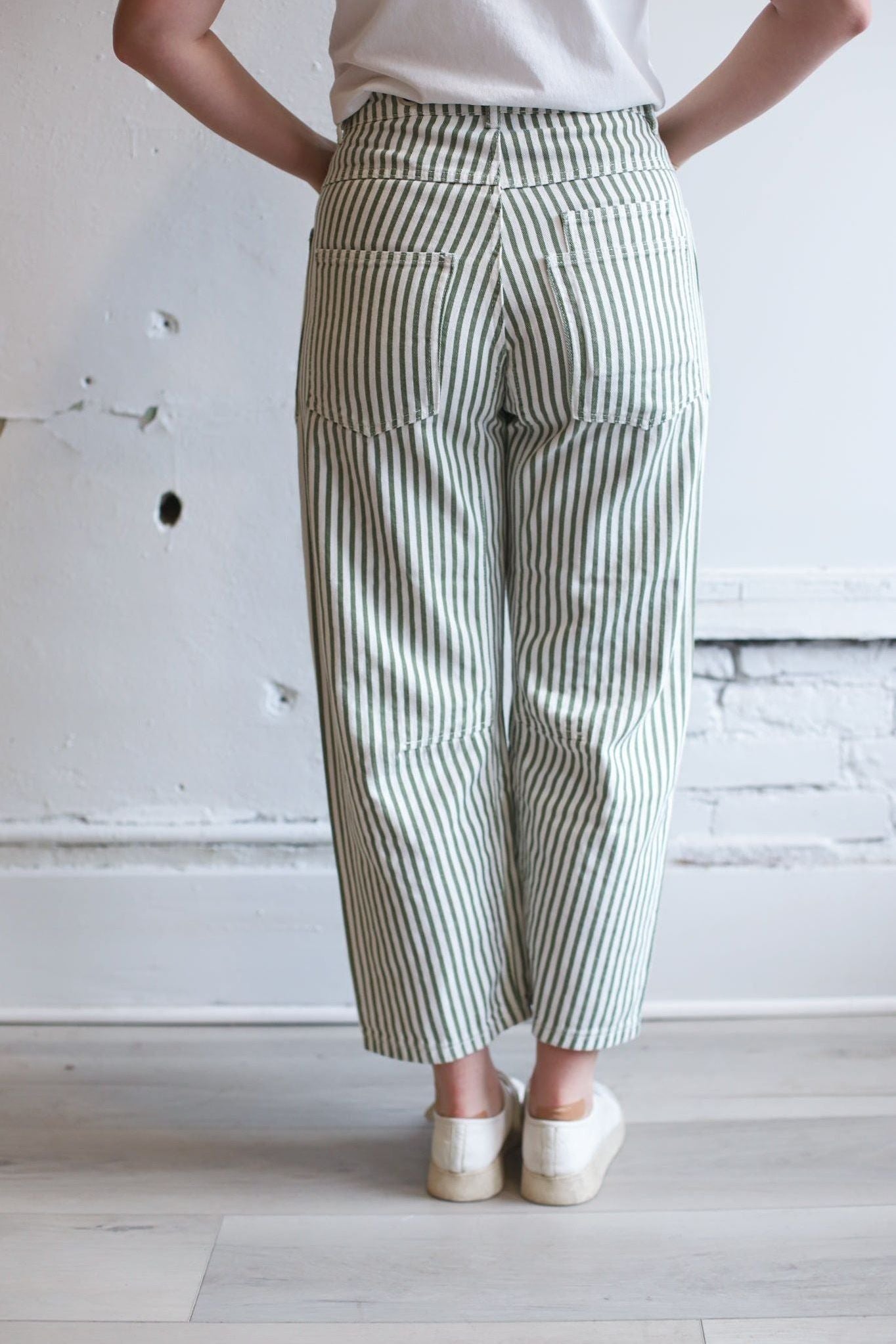 Savannah Tie Jeans - Olive