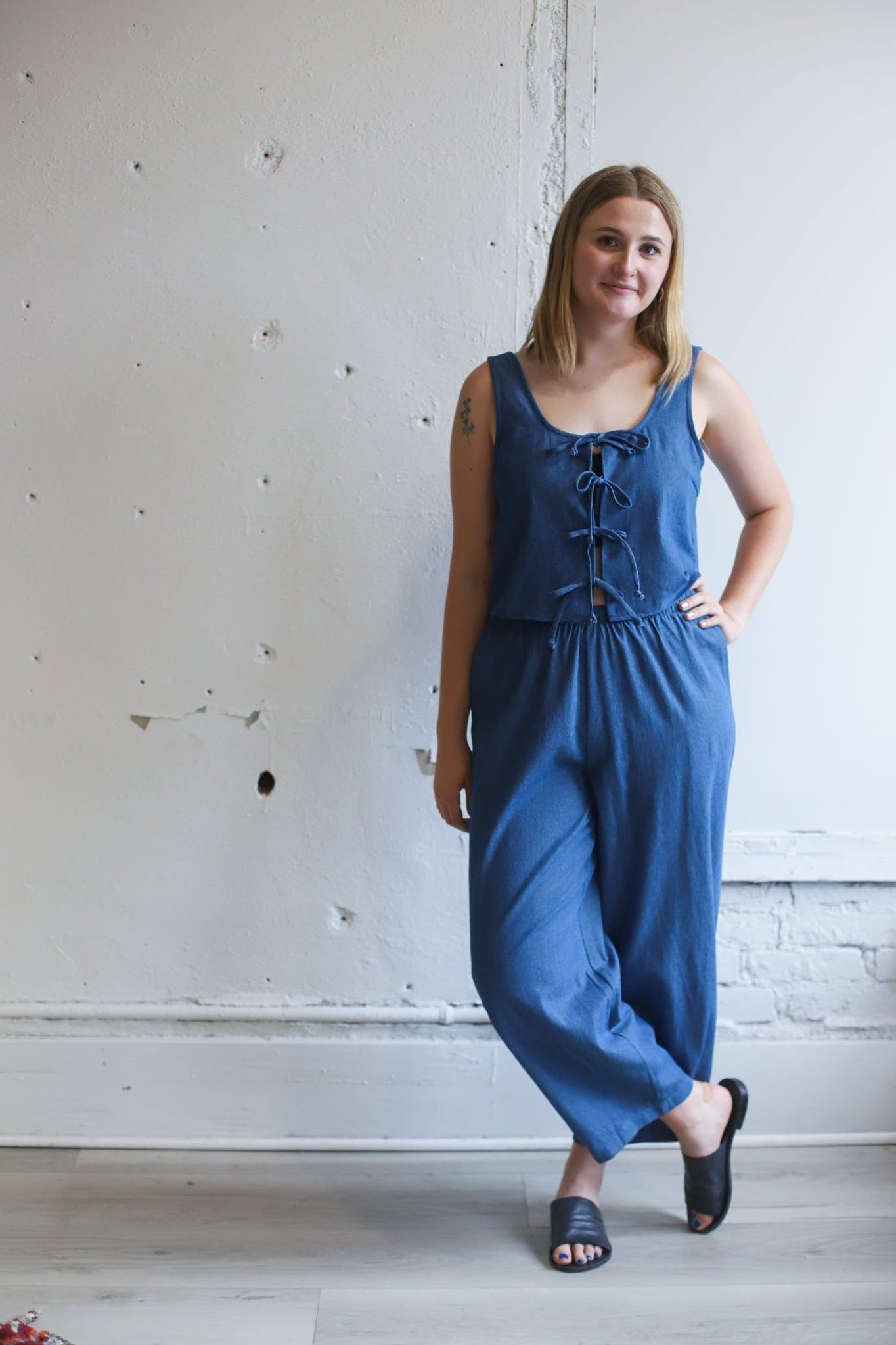 Lantern Denim Pants
