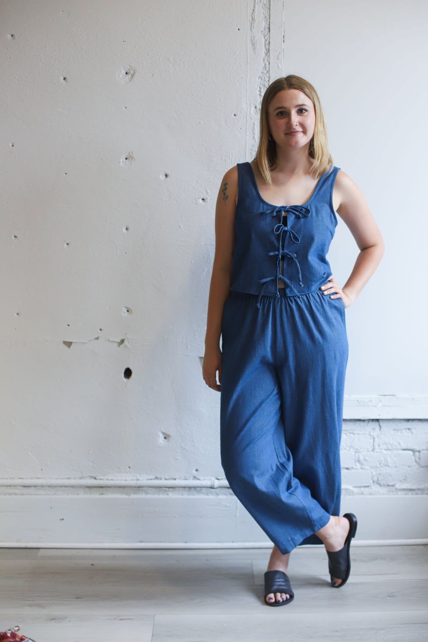Lantern Denim Top