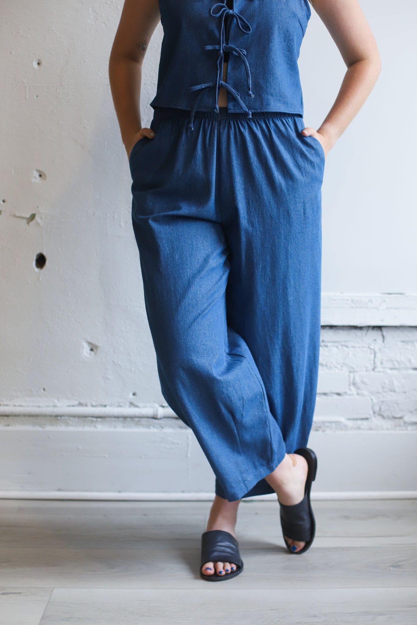 Lantern Denim Pants