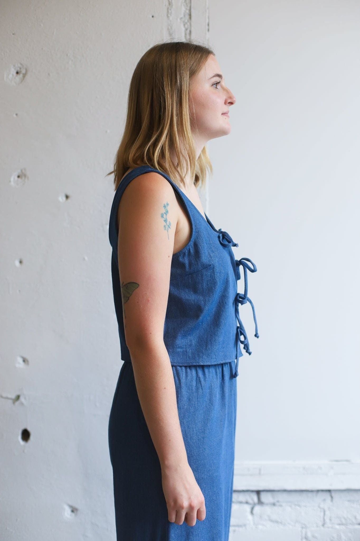 Lantern Denim Top