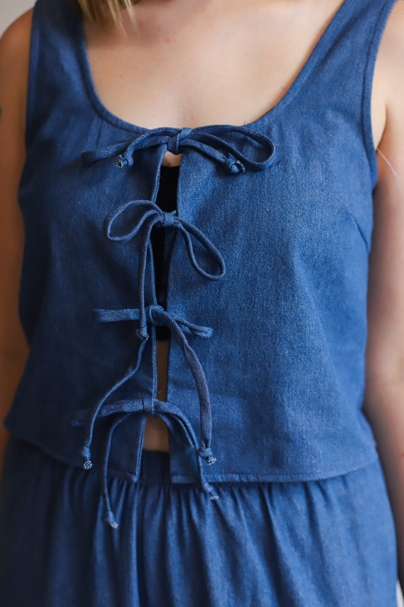 Lantern Denim Top