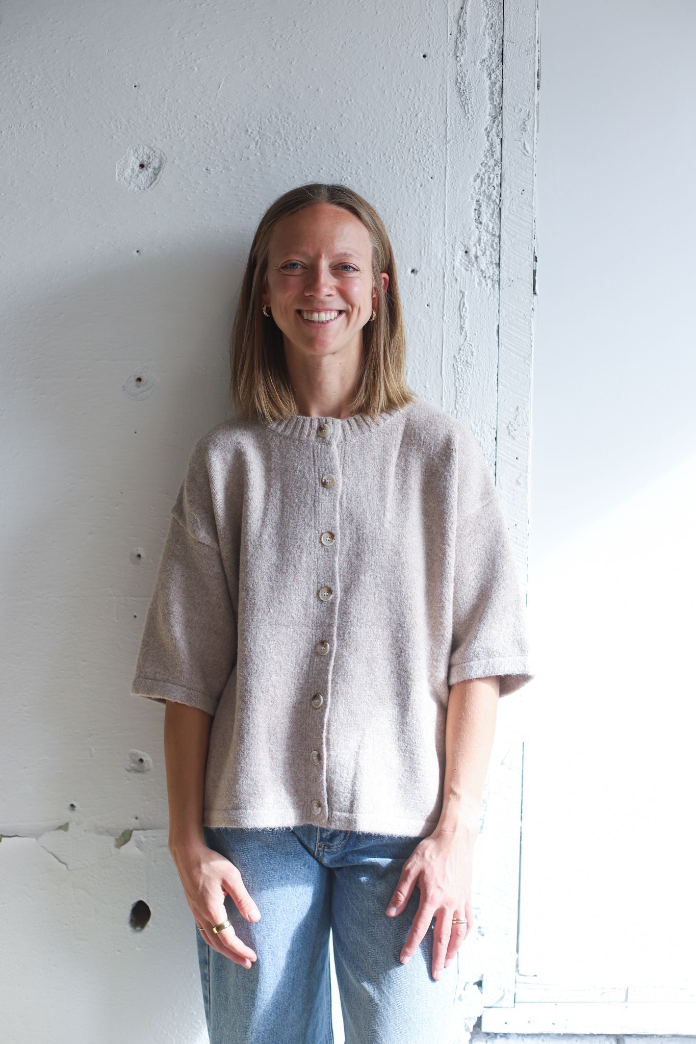 Hold Me Sweater Top - Cream