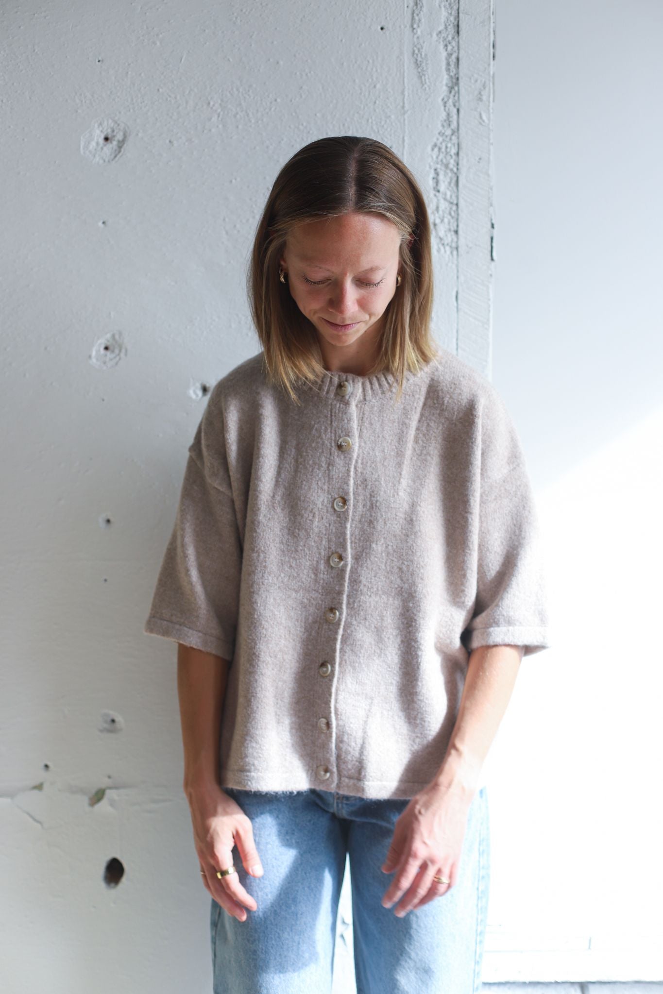 Hold Me Sweater Top - Cream