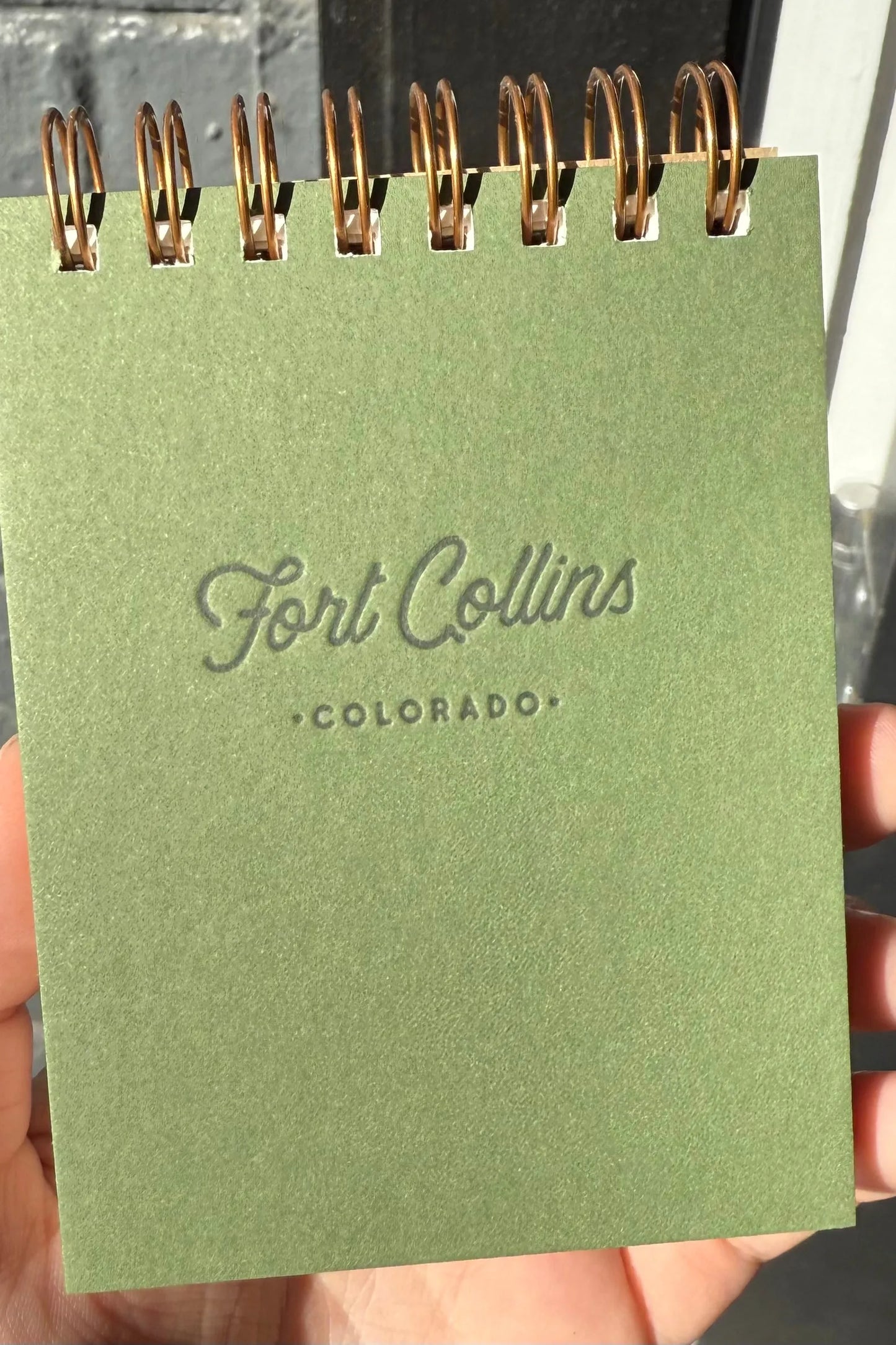 Fort Collins Mini Jotter Notebook: Moss Cover
