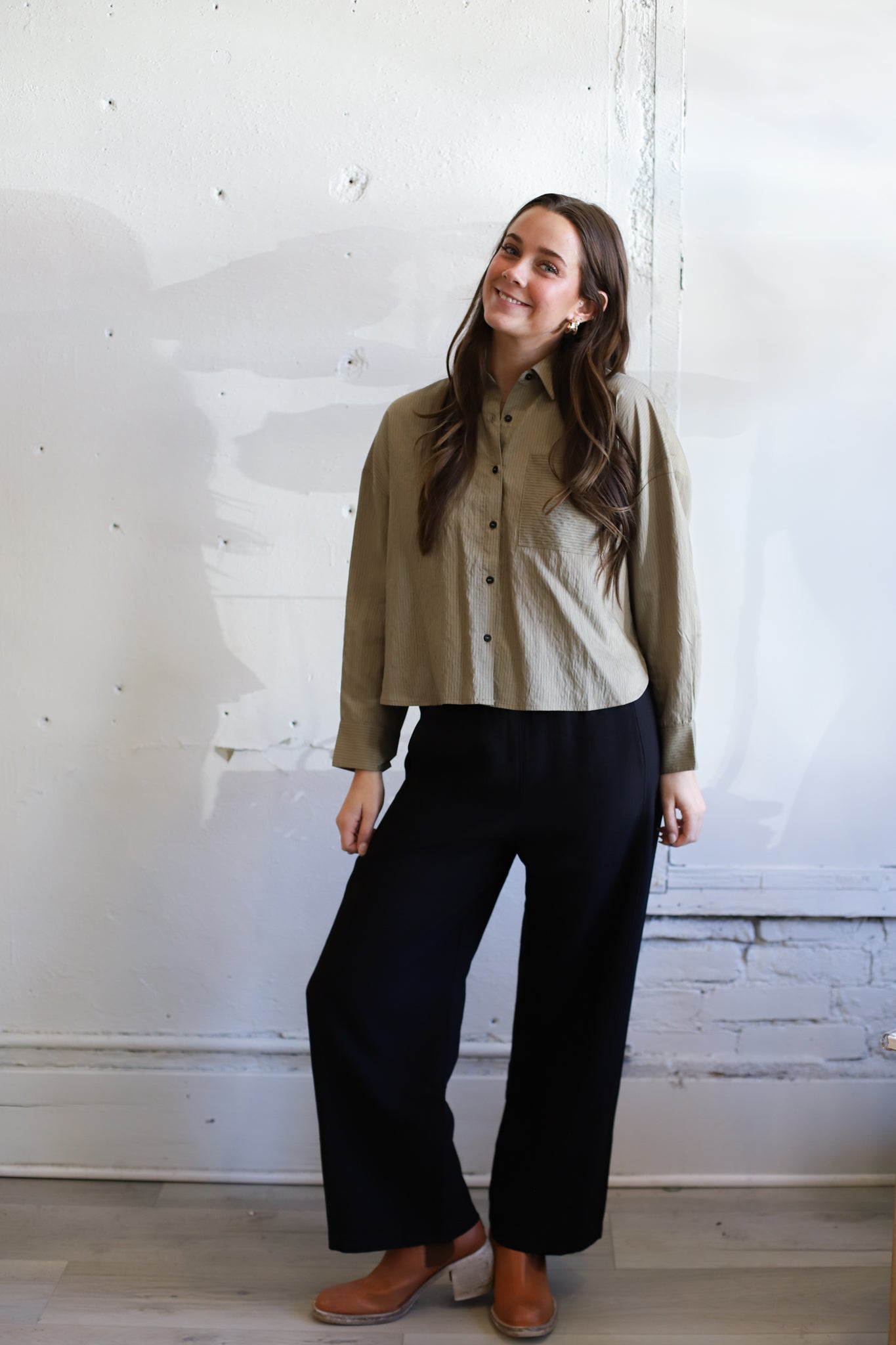 Rita Cropped Button Down