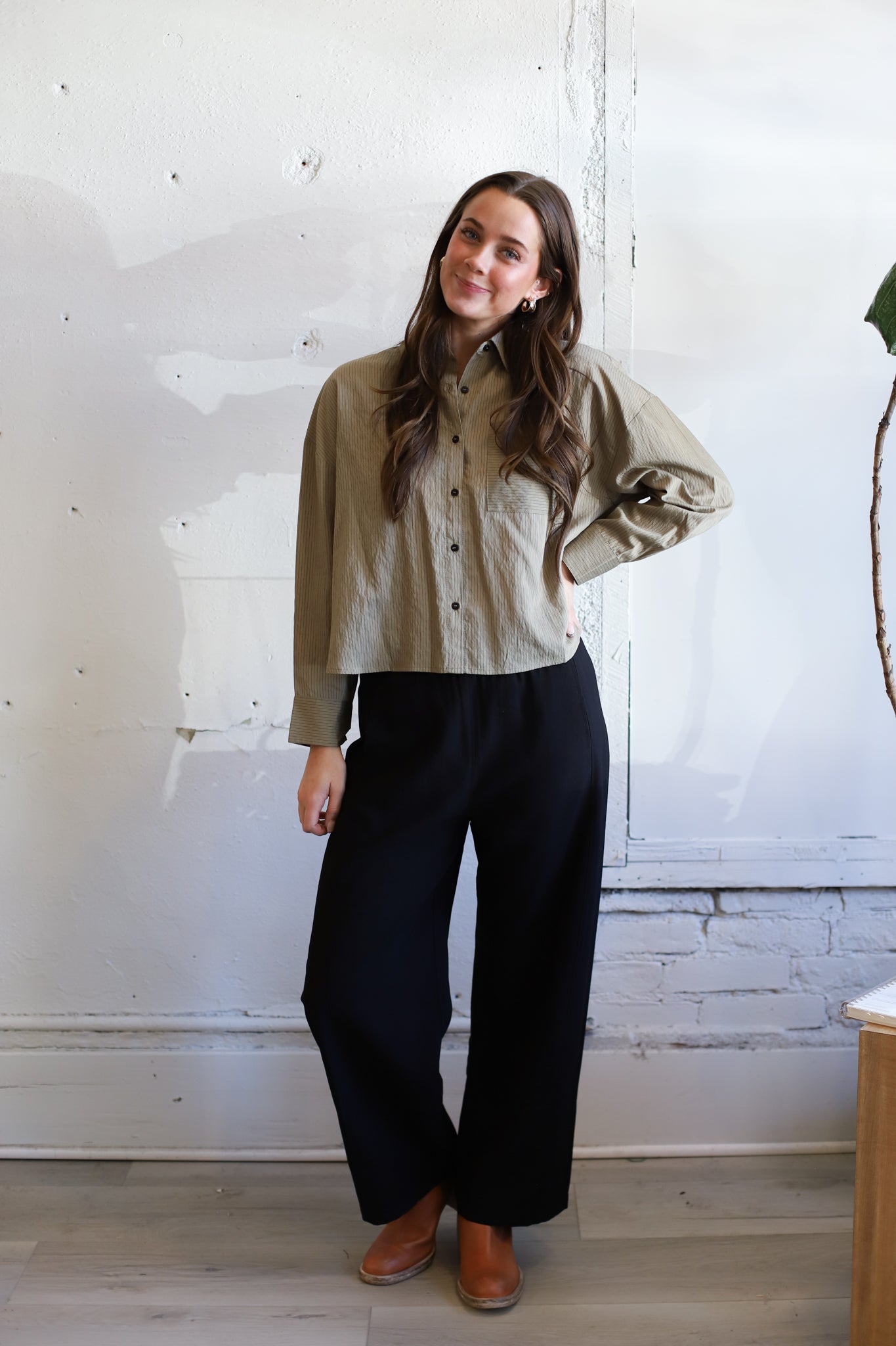 Rita Cropped Button Down