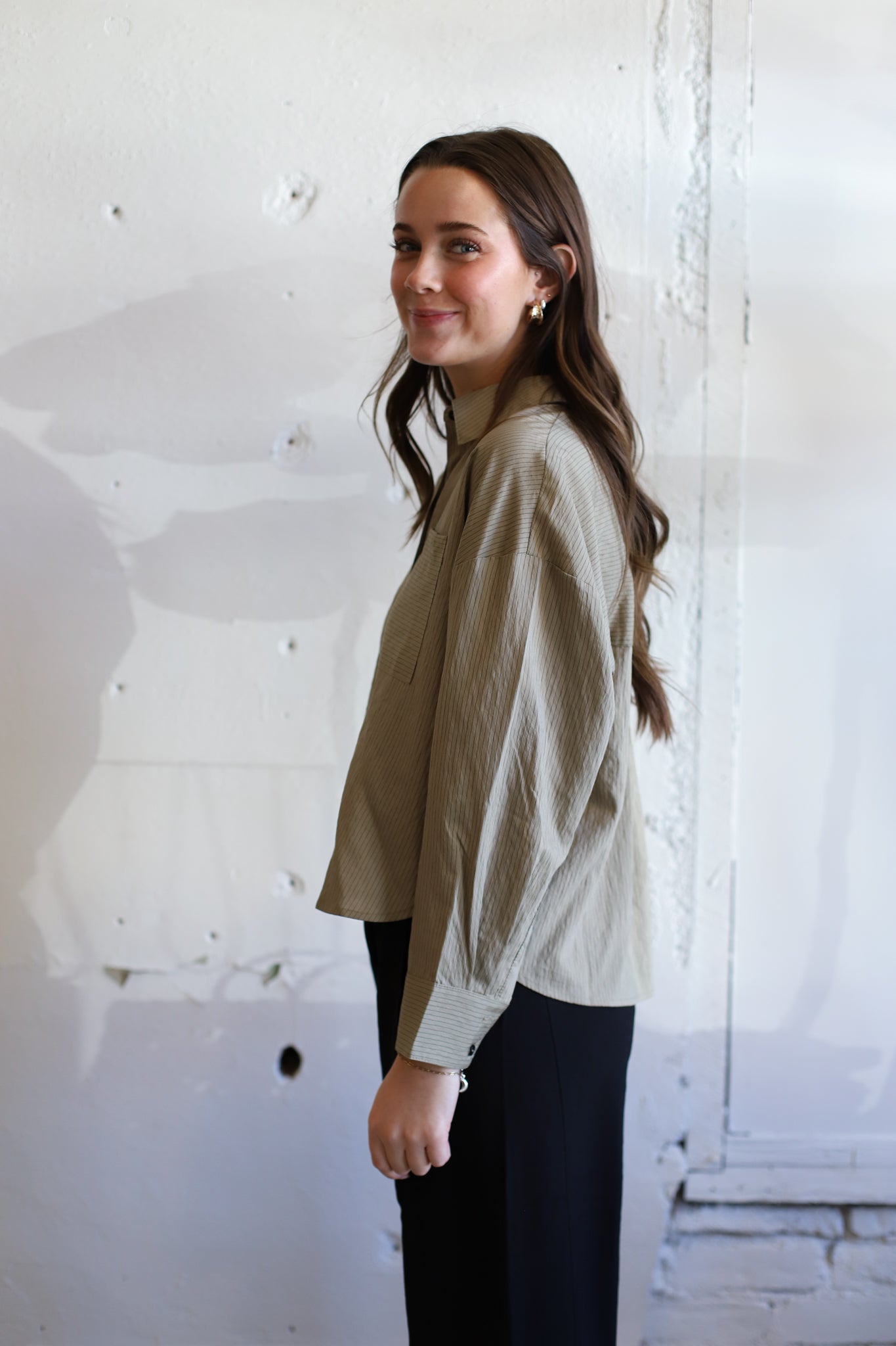 Rita Cropped Button Down