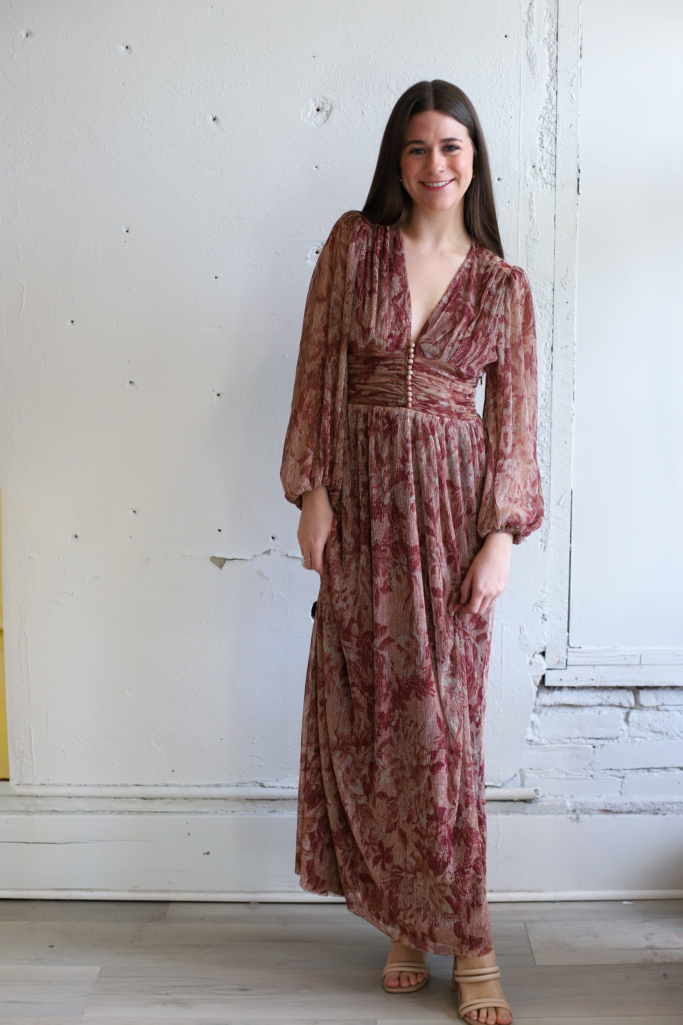 Brushed Burgundy Maxi