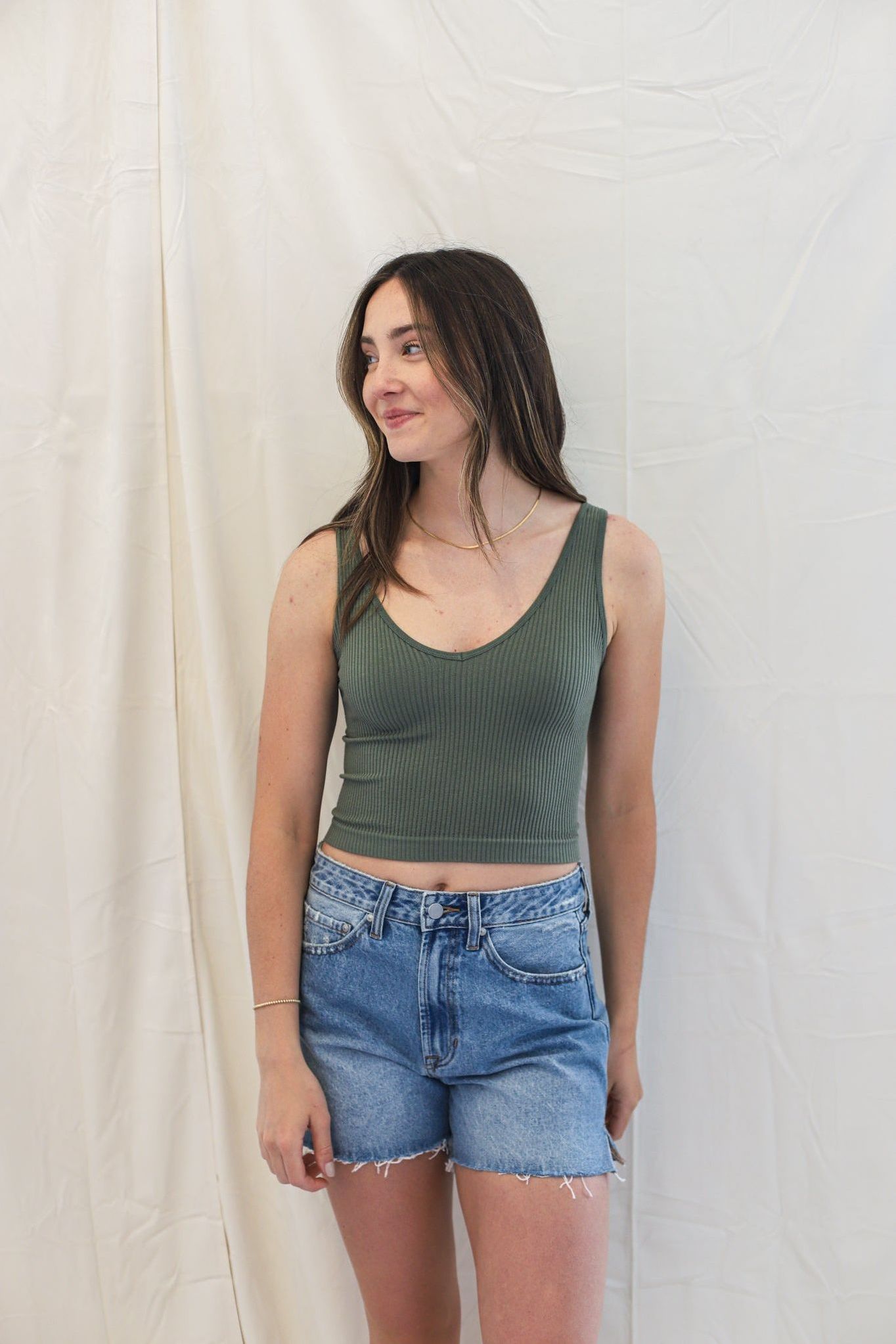FP Solid ribbed Brami/ Army