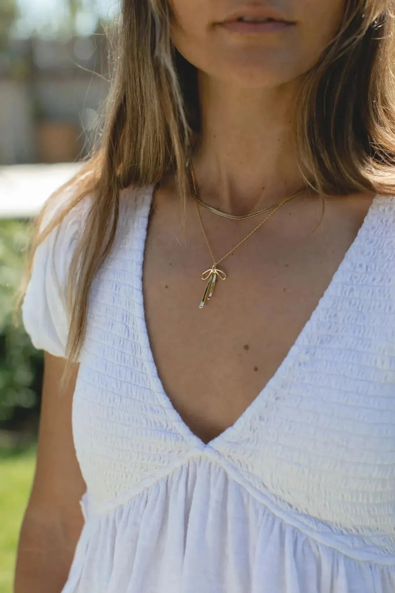 Our Spare Change Vintage Bow Necklace