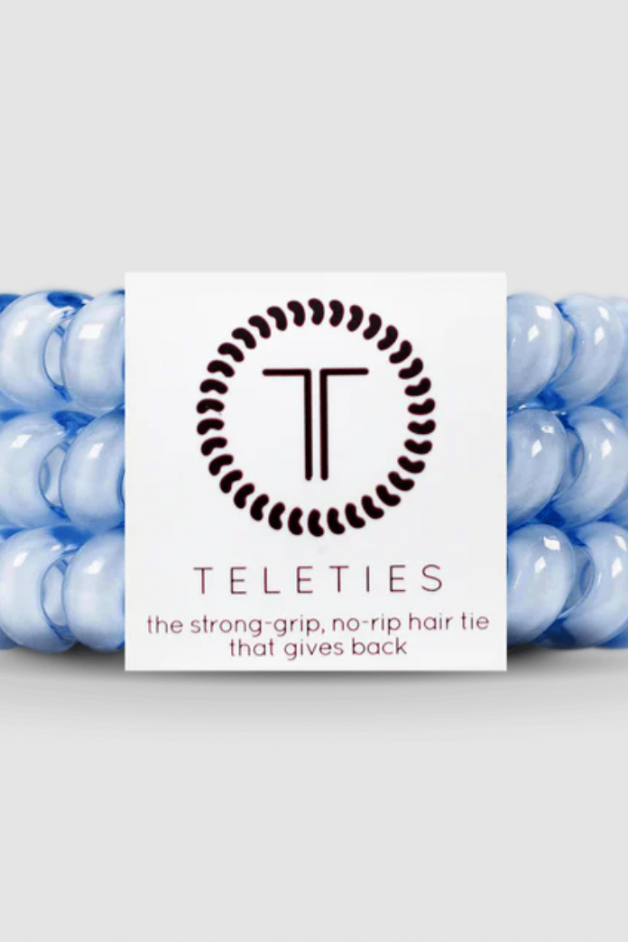 Washed Denim Hair Ties-Tiny