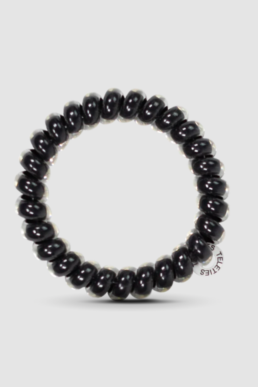 Jet Black Hair Ties- Tiny