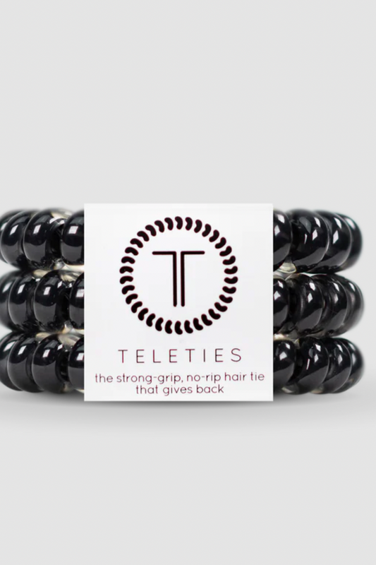 Jet Black Hair Ties- Tiny
